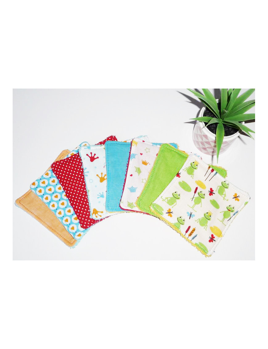 Grandi alviette lavabili (set di 8) FROGGIA