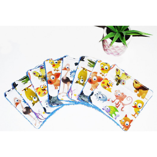 Grandes toallitas lavables (juego de 8) Z'ANIMALES Grandes toallitas lavables (juego de 8) Z'ANIMALES