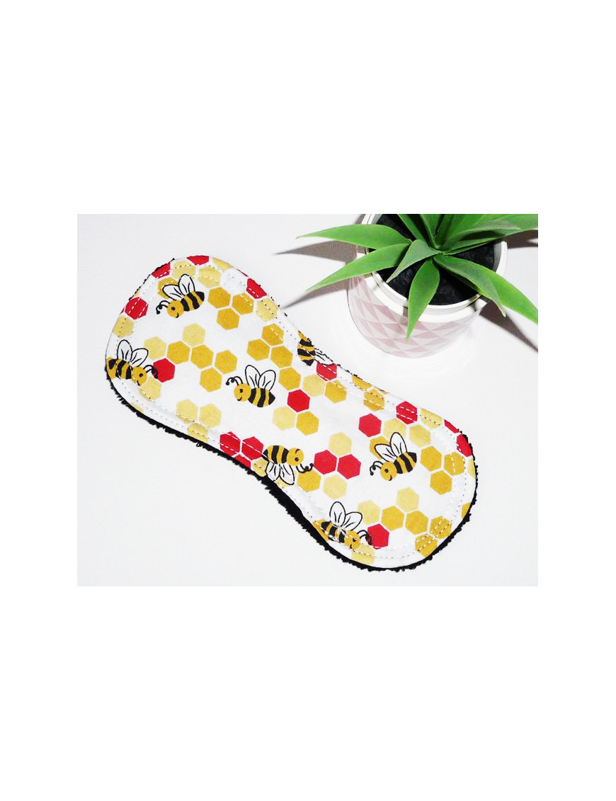 Protège-slip lavable sans ailettes ABEILLE (19 cm)