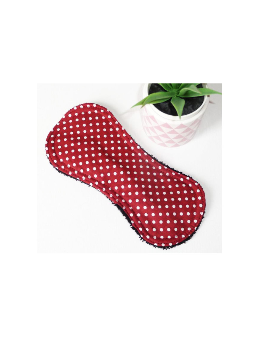 Protège-slip lavable sans ailettes PETITS POIS (19 cm)
