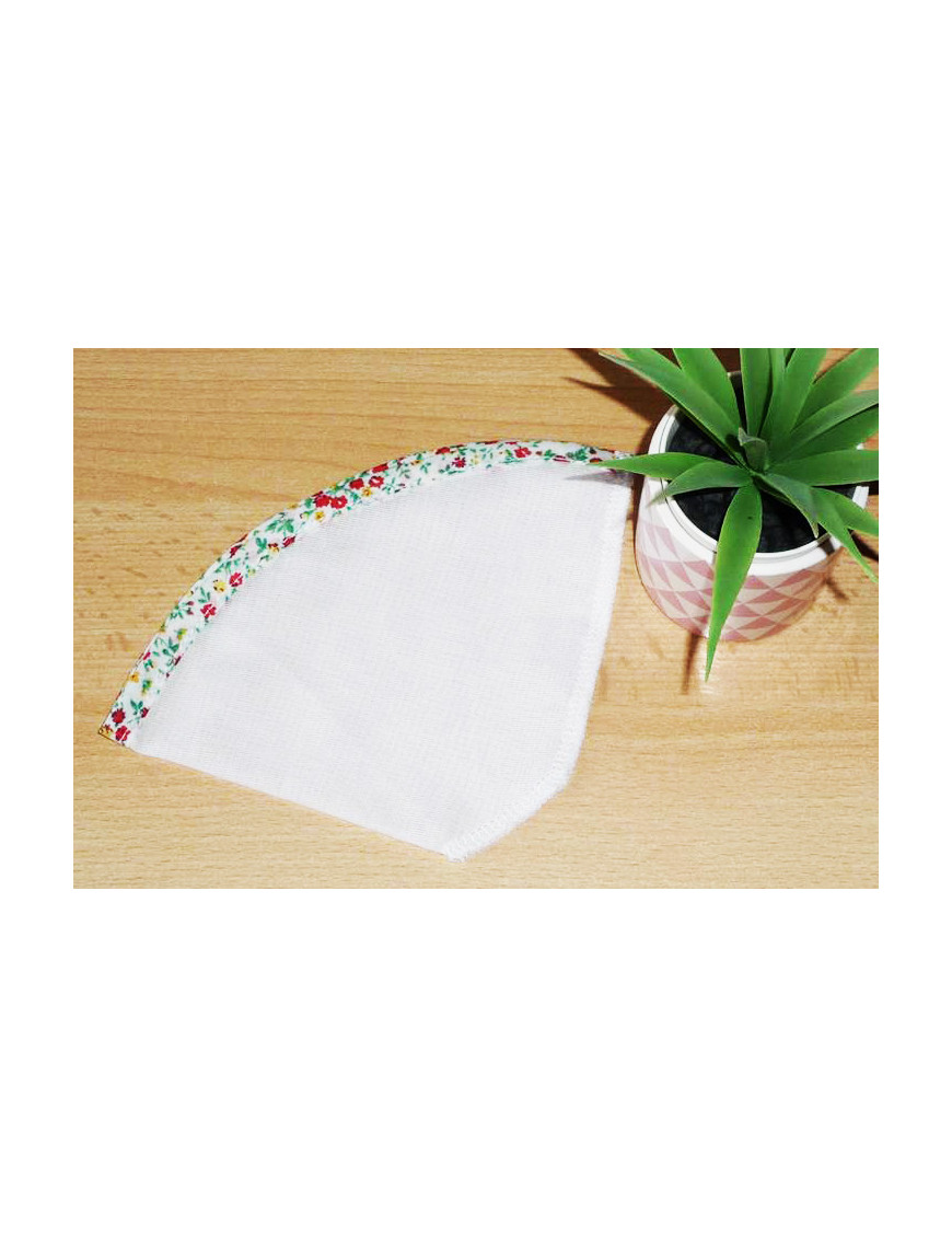 Washable and reusable coffee filter RED FLOWERS