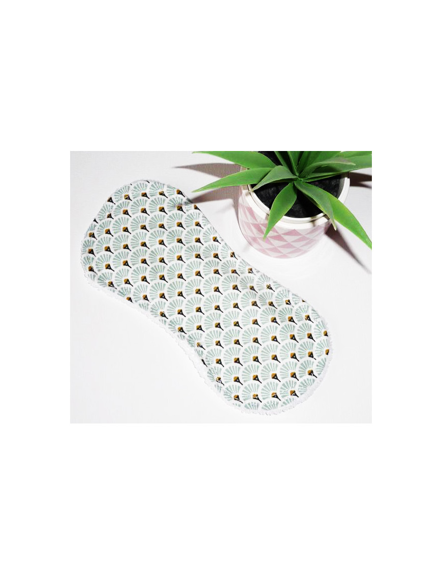 Protège-slip lavable sans ailettes EVENTAILS OPALINE (19 cm)