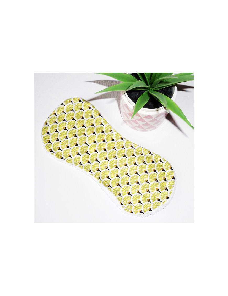 Protège-slip lavable sans ailettes EVENTAILS CITRONNELLE (19 cm)