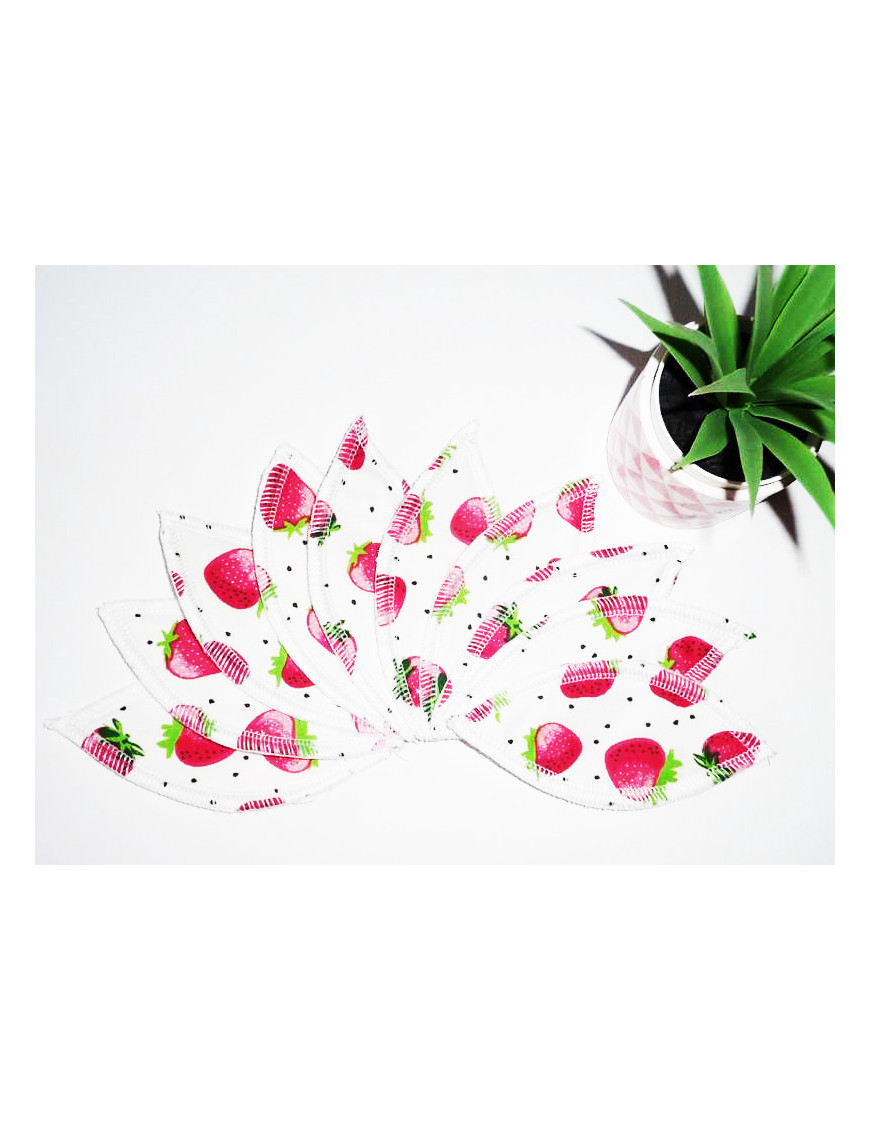 Cojín interlabial lavable FRESAS (paquete de 10) Tamaño : L