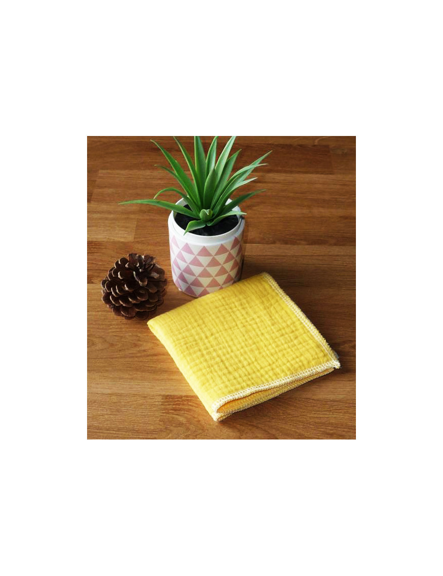 Washable and reusable double-ply cotton handkerchief