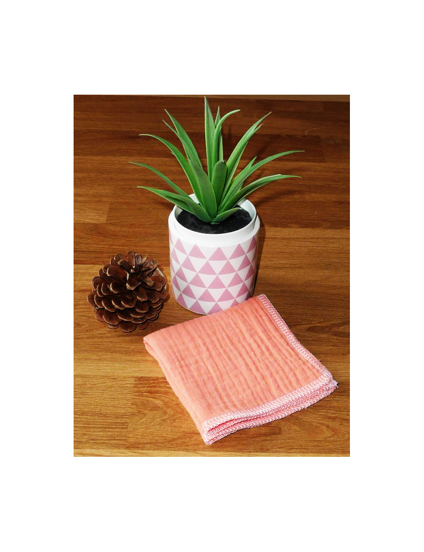 Washable and reusable double-ply cotton handkerchief
