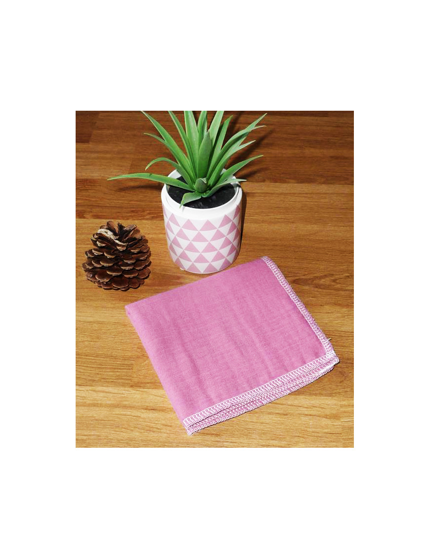 Washable and reusable double-ply cotton handkerchief