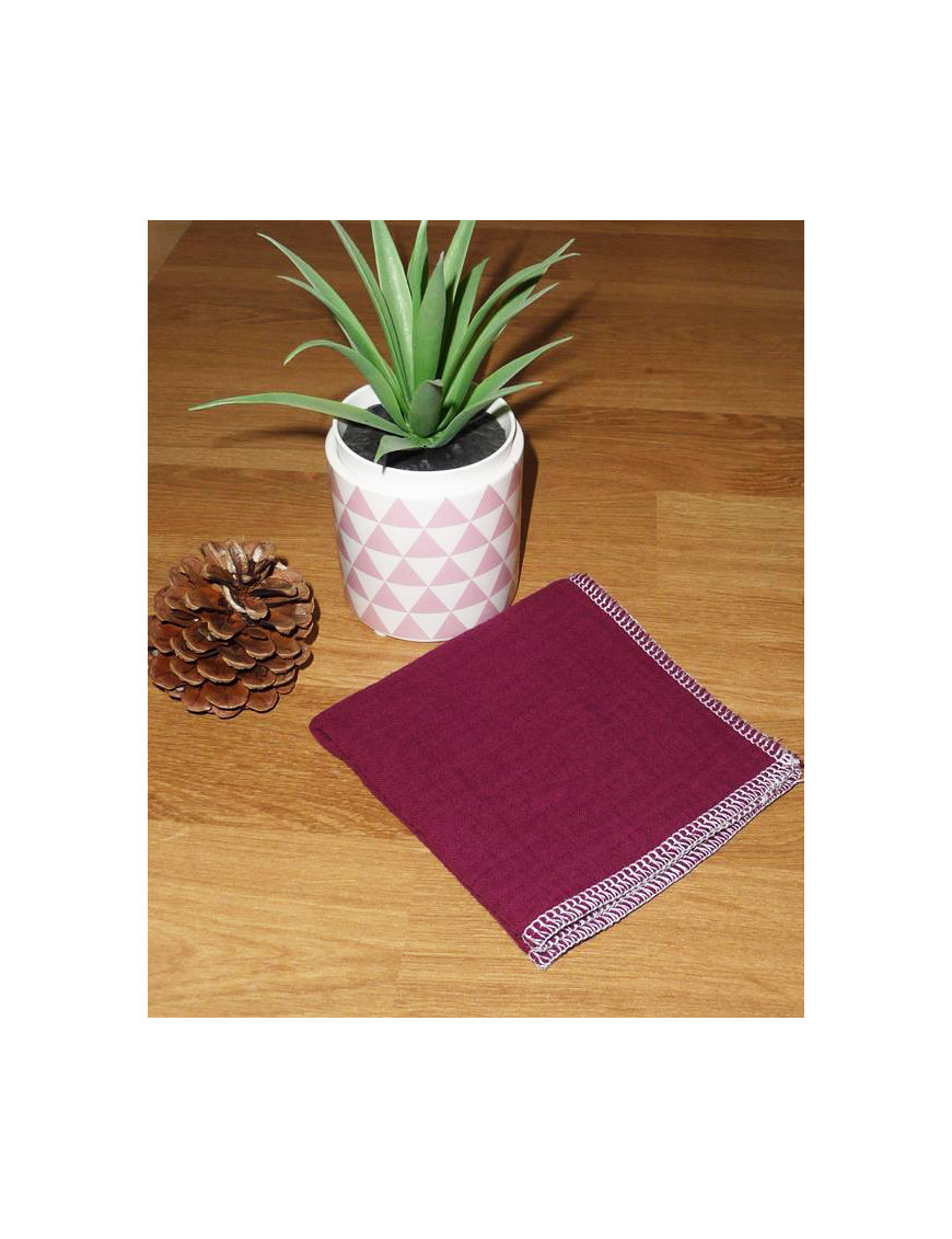 Washable and reusable double-ply cotton handkerchief