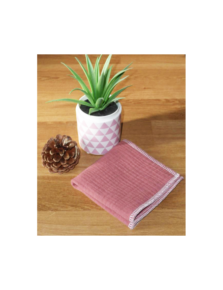 Washable and reusable double-ply cotton handkerchief