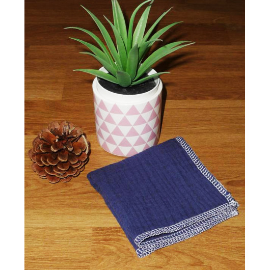 Washable and reusable double-ply cotton handkerchief Washable and reusable double-ply cotton handkerchief