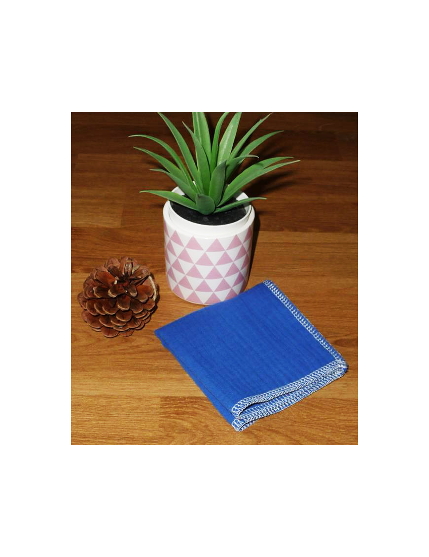 Washable and reusable double-ply cotton handkerchief