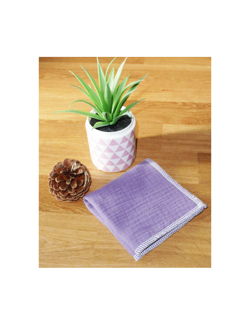 Washable and reusable double-ply cotton handkerchief