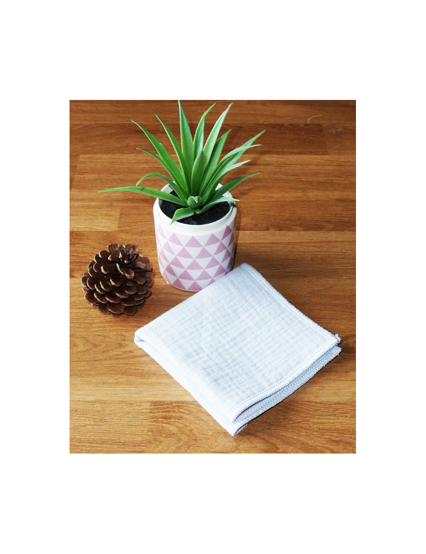 Washable and reusable double-ply cotton handkerchief