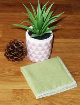 Washable and reusable double-ply cotton handkerchief