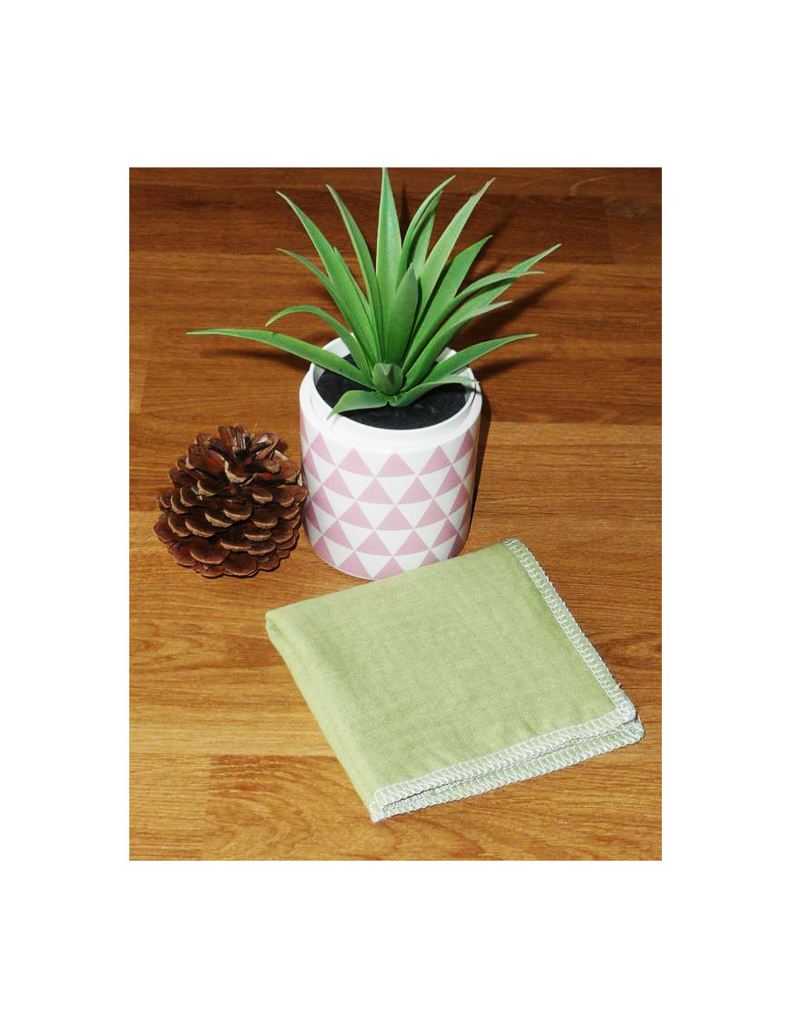 Washable and reusable double-ply cotton handkerchief