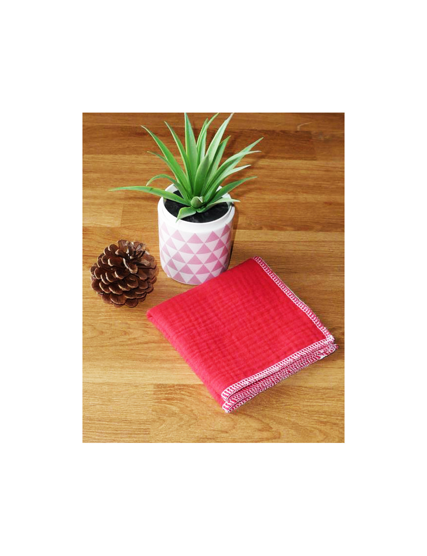 Washable and reusable double-ply cotton handkerchief