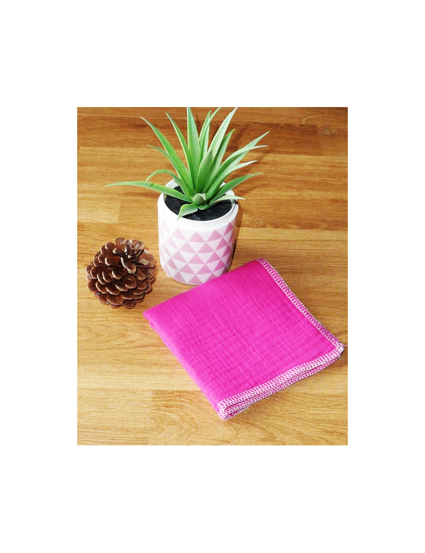 Washable and reusable double-ply cotton handkerchief