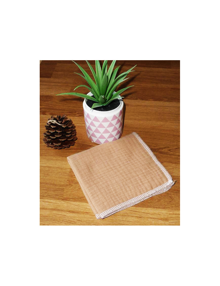Washable and reusable double-ply cotton handkerchief