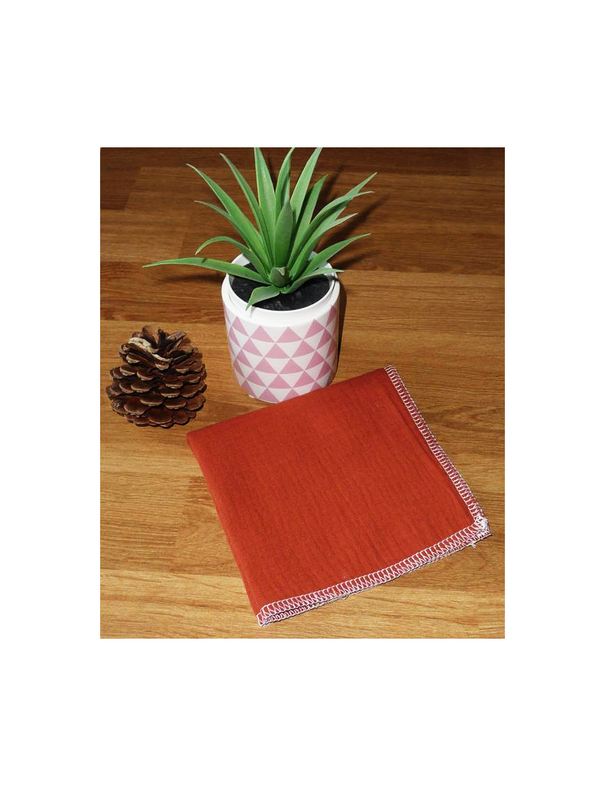 Washable and reusable double-ply cotton handkerchief
