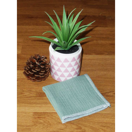 Washable and reusable double-ply cotton handkerchief Washable and reusable double-ply cotton handkerchief
