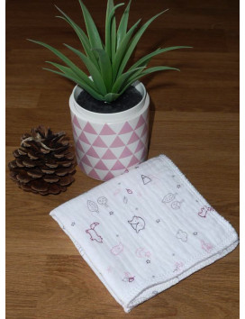 Washable and reusable double-ply cotton handkerchief