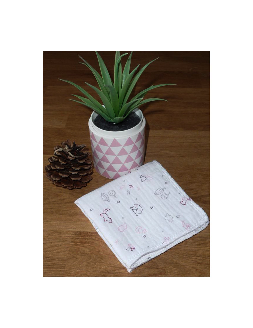 Washable and reusable double-ply cotton handkerchief