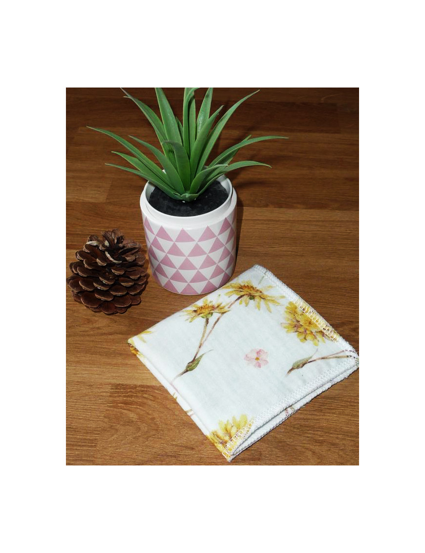 Washable and reusable double-ply cotton handkerchief