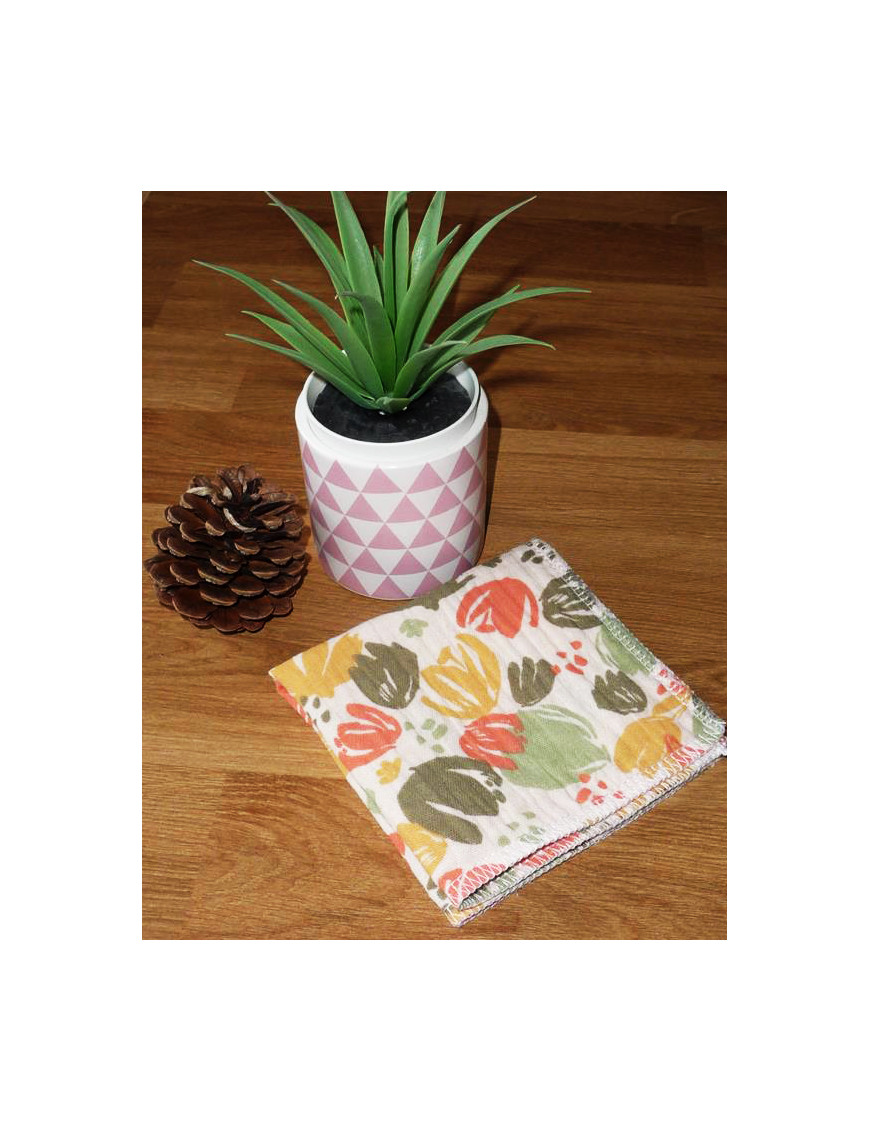 Washable and reusable double-ply cotton handkerchief