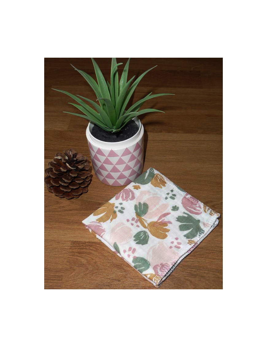 Washable and reusable double-ply cotton handkerchief