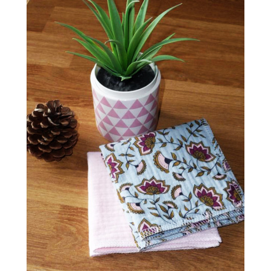 Washable and reusable double-ply cotton handkerchiefs Washable and reusable double-ply cotton handkerchiefs