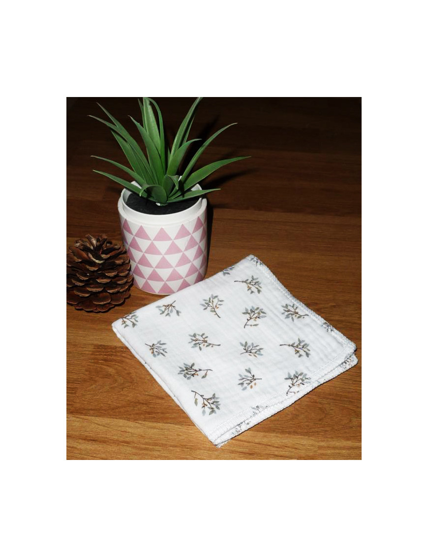 Washable and reusable double-ply cotton handkerchief