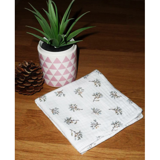 Washable and reusable double-ply cotton handkerchief Washable and reusable double-ply cotton handkerchief