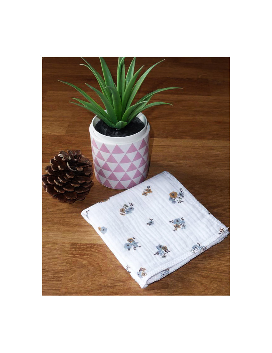 Washable and reusable double-ply cotton handkerchief