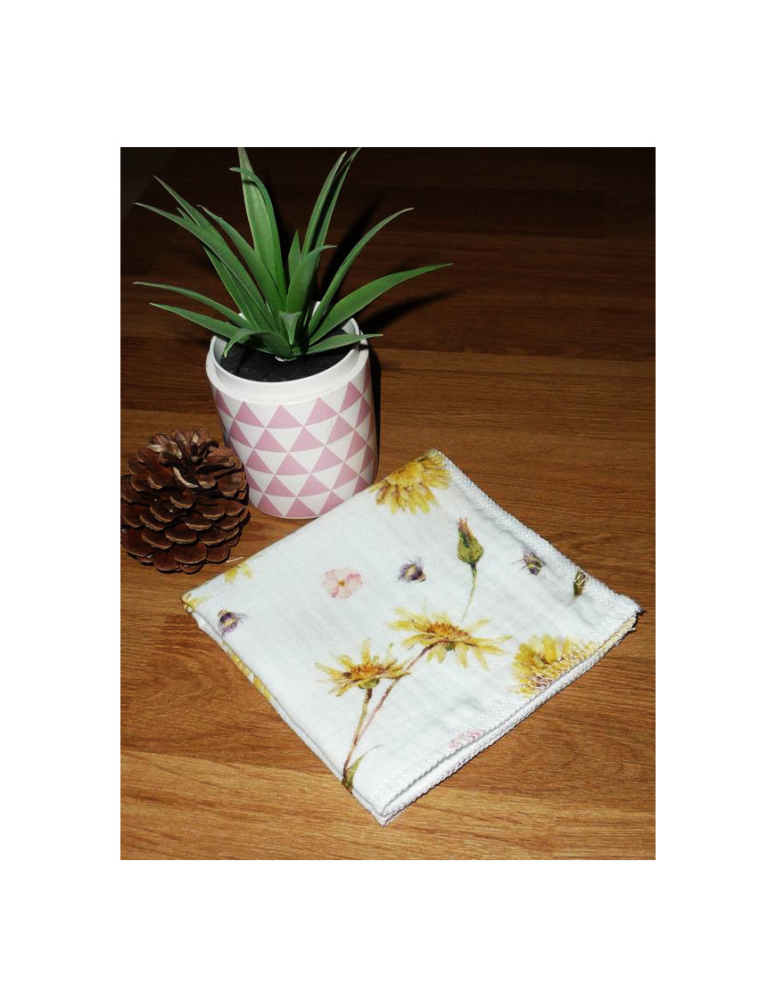 Washable and reusable double-ply cotton handkerchief