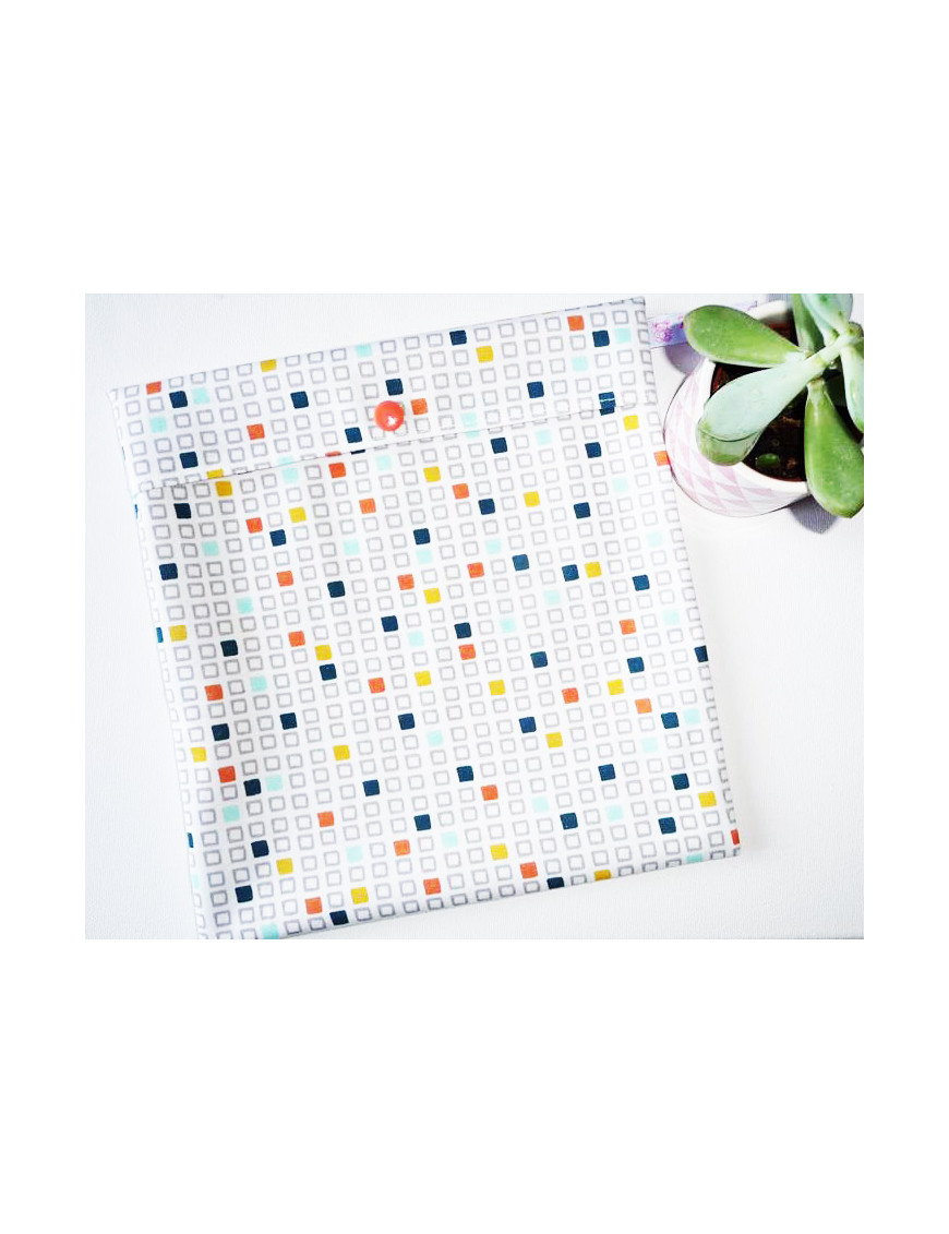 Wasbare en herbruikbare diepvrieszak CUBE RETRO (MEDIUM)