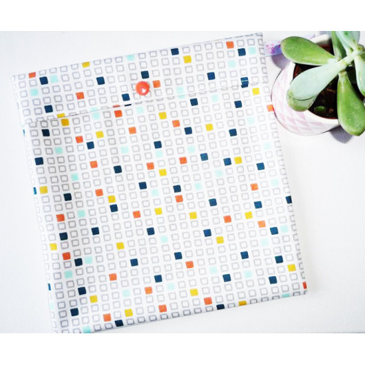 Washable and reusable freezer bag CUBE RETRO (MEDIUM) Washable and reusable freezer bag CUBE RETRO (MEDIUM)