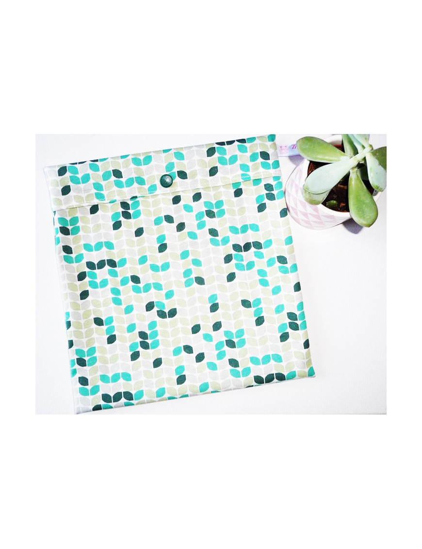 Wasbare en herbruikbare diepvrieszak GREEN RETRO (MEDIUM)