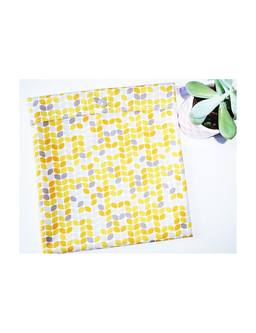 Washable and reusable freezer bag ORANGE RETRO (MEDIUM)