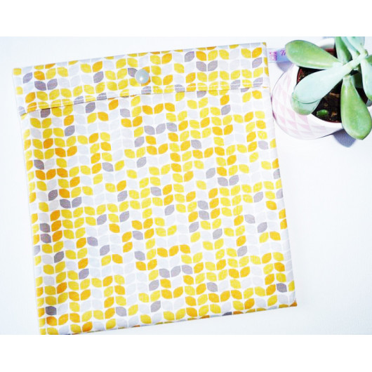 Washable and reusable freezer bag ORANGE RETRO (MEDIUM) Washable and reusable freezer bag ORANGE RETRO (MEDIUM)