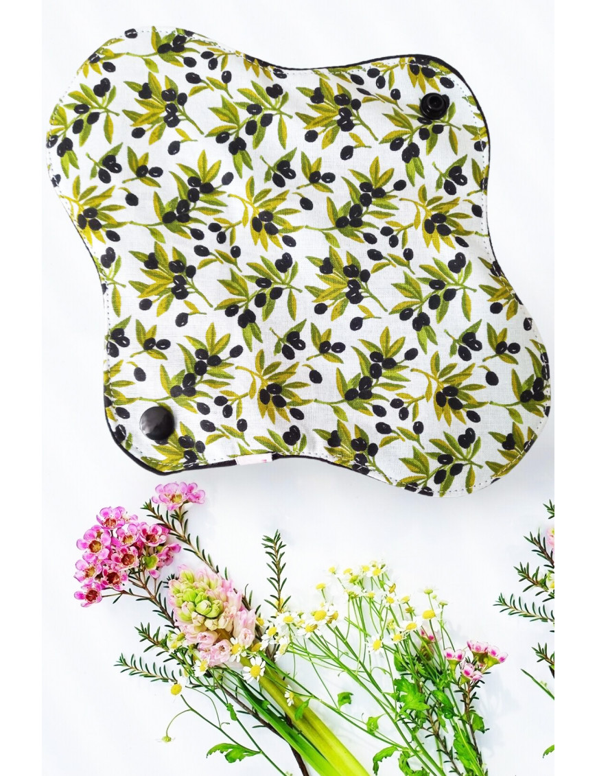 Washable sanitary napkin OLIVES (S)