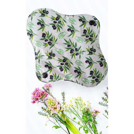 Serviette hygiénique lavable OLIVES (S)