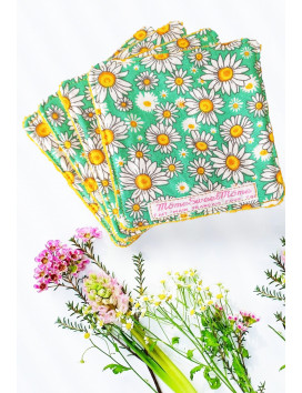 Großen Waschbare Tücher GÄNSEBLÜMCHEN (4er-Set)