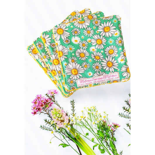 Large washable wipes DAISY (set of 4) Large washable wipes DAISY (set of 4)