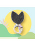 Anello Rattle dentizione di legno con le orecchie di coniglio cotone - GREY METRICA -