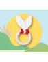 Rattle anello di dentizione orecchie di coniglio cotone - PEAS -