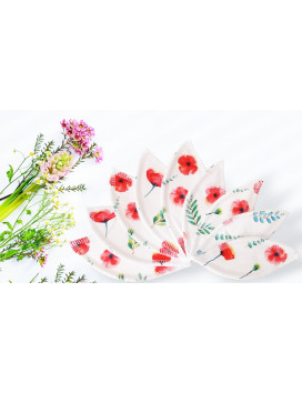 Pad interlabial lavable Bio - COQUELICOT (lot de 9) Taille : M-L