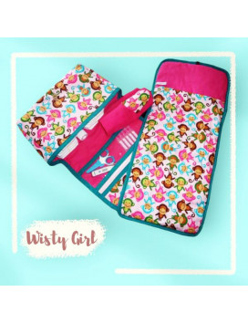 Borsa per pannolini + fasciatoio + Lange coperta - WISTY GIRL