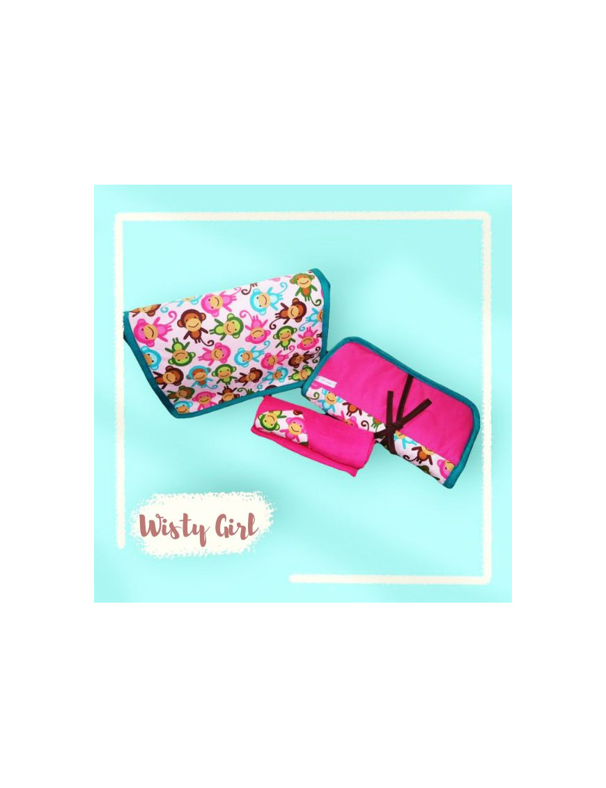 Borsa per pannolini + fasciatoio + Lange coperta - WISTY GIRL