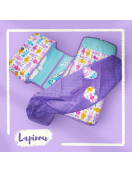 Borsa per pannolini + fasciatoio + lange coperta - CONIGLI
