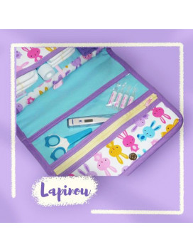Wickeltasche + Wickelmatte + lange Decke - Rabbits
